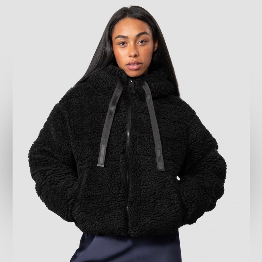 HUNTER WANDERER SHERPA PUFFER Jacket - Black Size XL - Picture 1 of 11